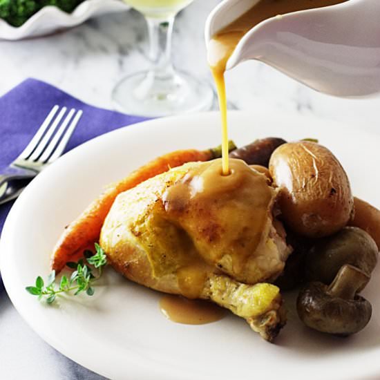 pot roasted herb chicken