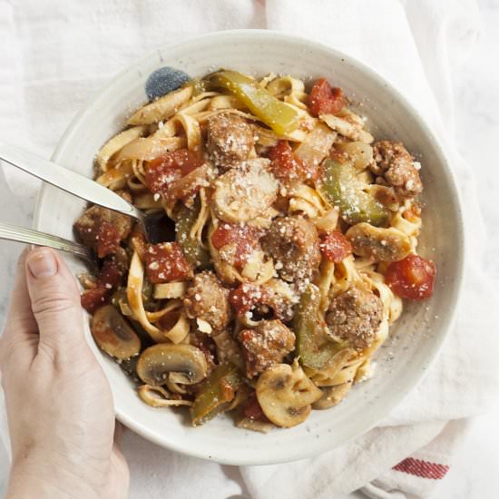 Sausage and Peppers Pasta