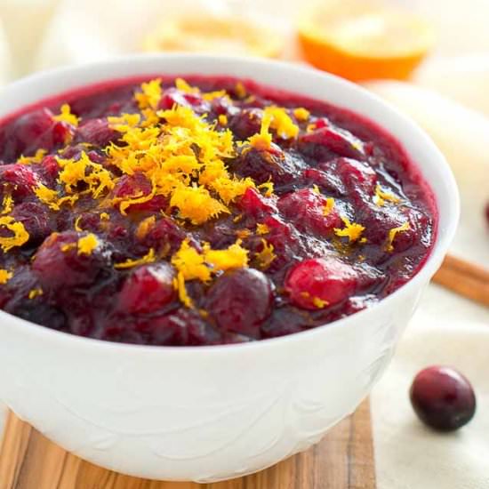 Maple Orange Cranberry Sauce