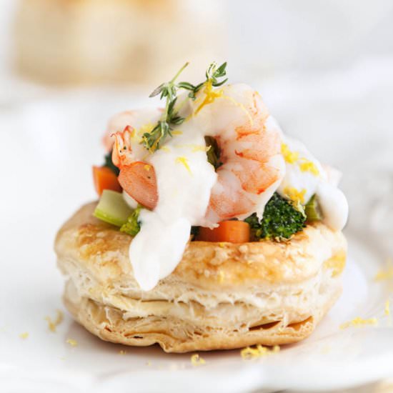 Shrimp and Broccoli Vol au Vent