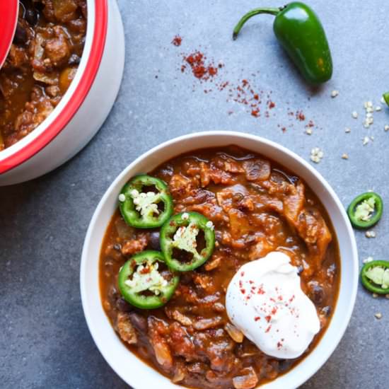 Spicy Pumpkin Turkey Chili