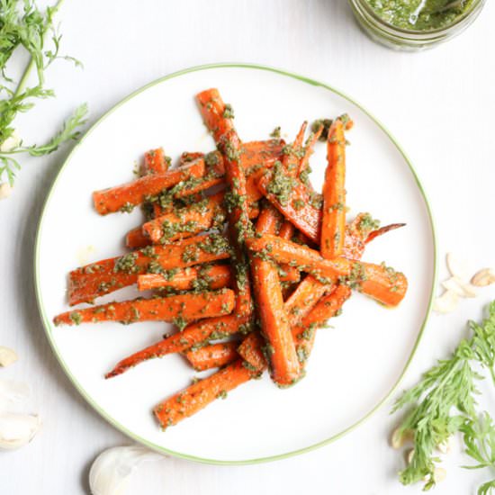 Cashew Carrot Top Pesto
