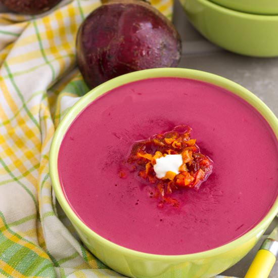 beet soup with coconut