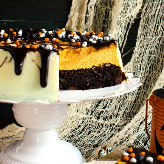 Brownie Bottom Pumpkin Cheesecake