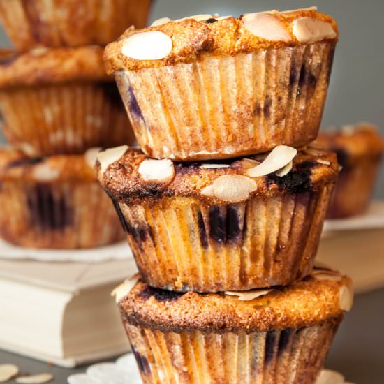 Blueberry Muffins with Almond Meal