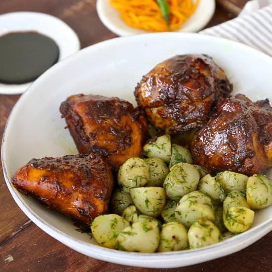 Spicy Roasted Molasses Chicken