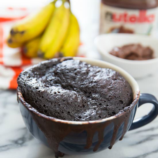 Flourless Nutella Banana Mug Cake