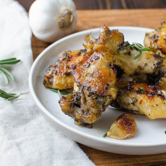 Rosemary Garlic Chicken Wings