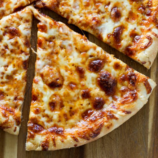 Three cheese pizza