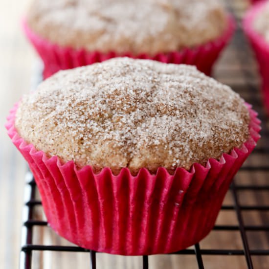 apple snickerdoodle muffins
