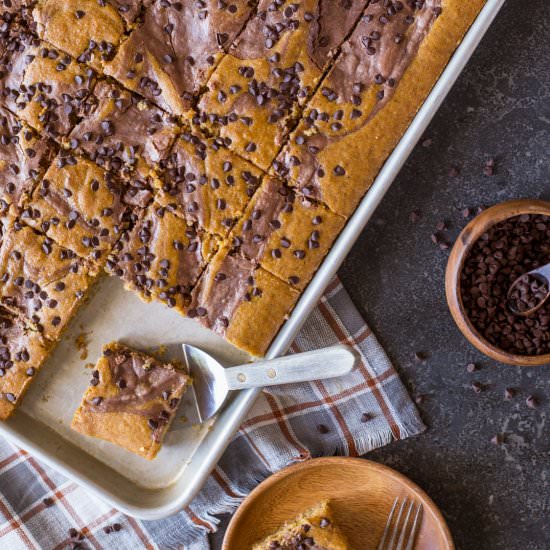 Chocolate-Swirled Pumpkin Bars
