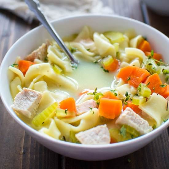 LIGHTENED UP CREAMY CHICKEN NOODLE