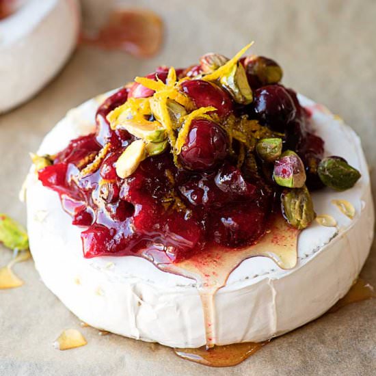 Cranberry & Pistachio Baked Brie