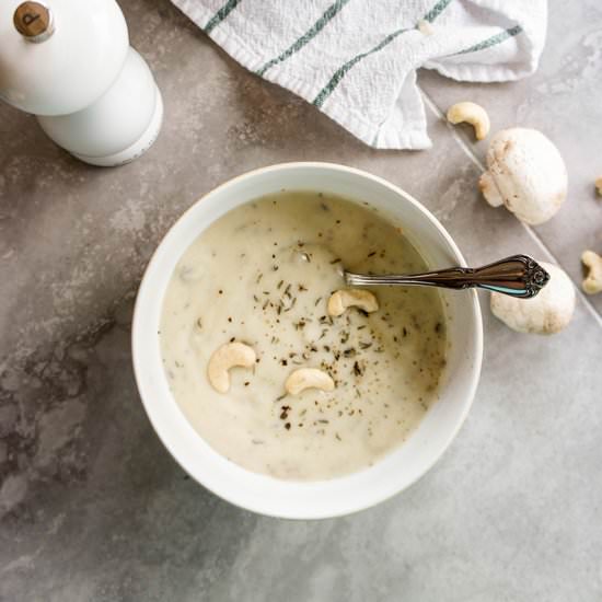 Vegan Cream of Mushroom Soup