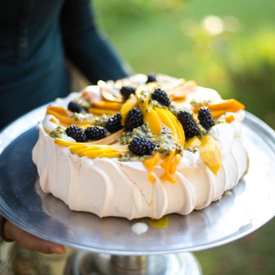 Mango & Berry Summer Pavlova