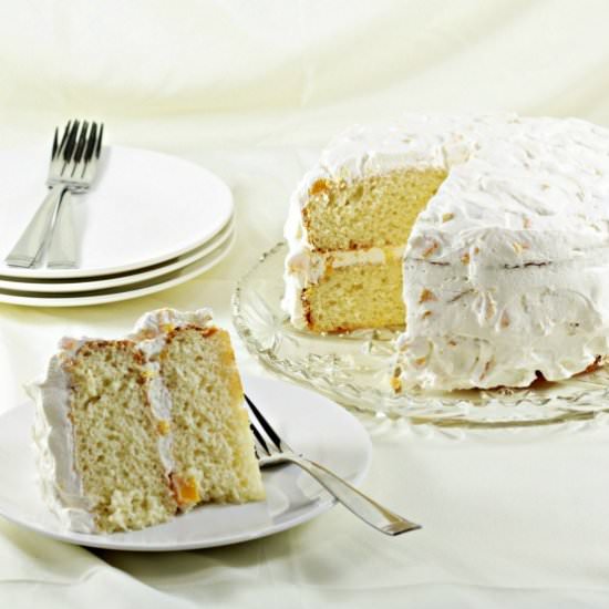 Peachy Cake & Cool Whip Frosting