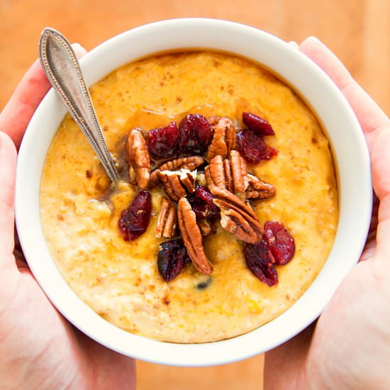 10 Minute Cranberry Pumpkin Oatmeal