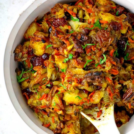 Vegetarian Slow Cooker Stuffing