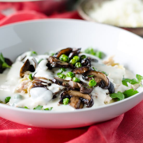 Mushroom Ravioli with Chicken