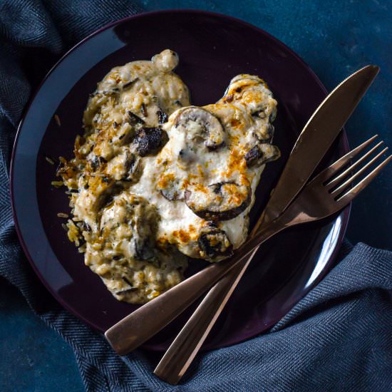One Pan Creamy Chicken & Wild Rice
