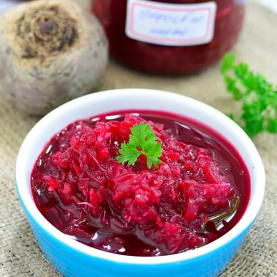 Beetroot salad with horseradish