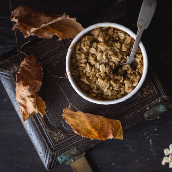 Boozy Caramel Apple Crisp