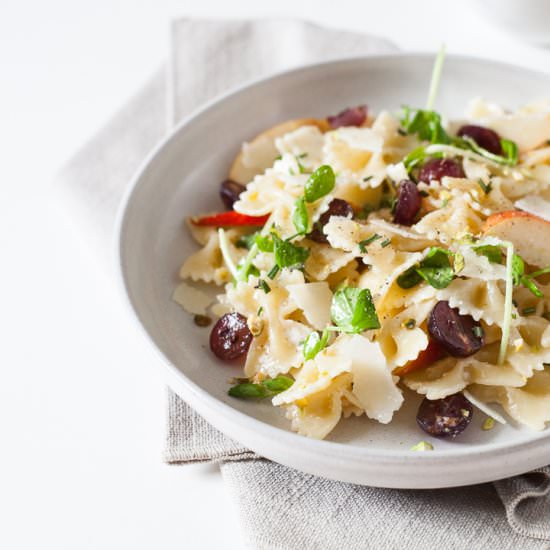 Fall Pear Pecorino Pasta Salad