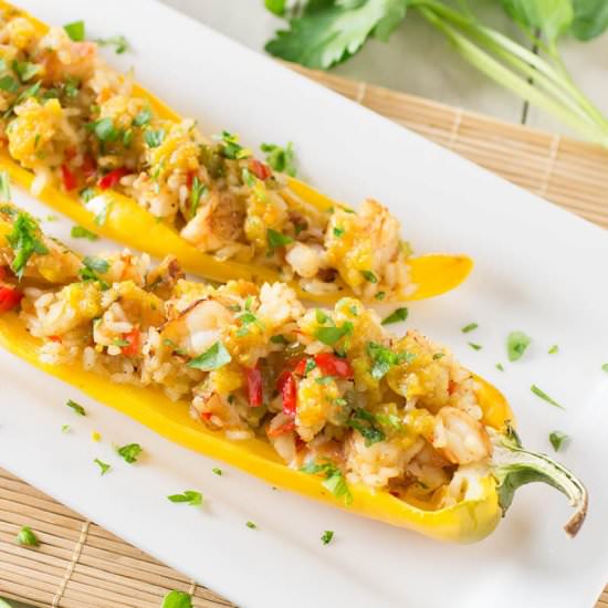 Caribbean Shrimp Stuffed Peppers