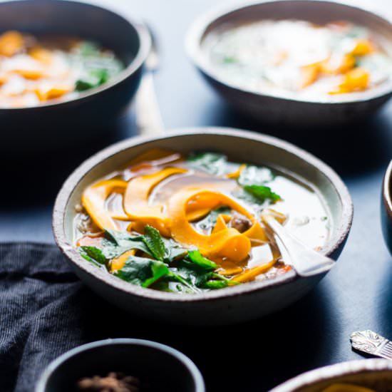 Crock Pot Thai Chicken Noodle Soup