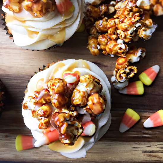 Caramel Corn Cupcakes