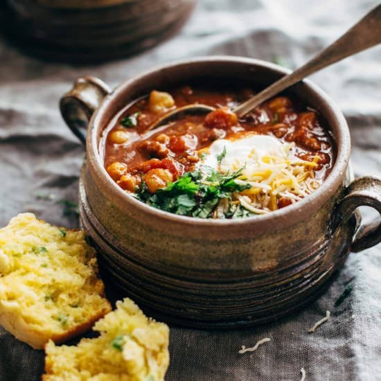 Spicy Posole with Cornbread Muffins