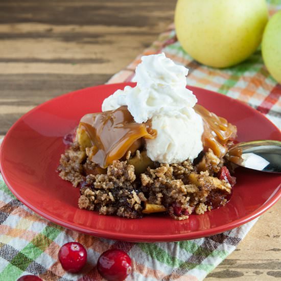 Gluten Free Cranberry Apple Crumble