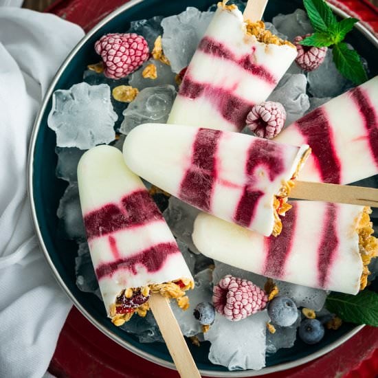 Yogurt Raspberry Pops