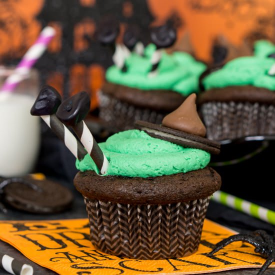 Melted Witch Cupcakes