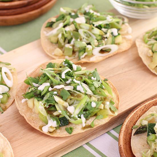 Green Veggie Tostadas