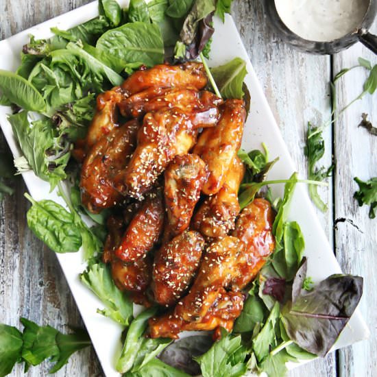 Spicy Baked BBQ Chicken Wings