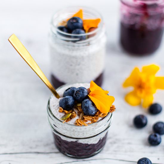 Blueberry Chia Jam Pudding