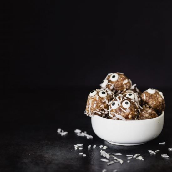 Halloween Coconut Date Bites