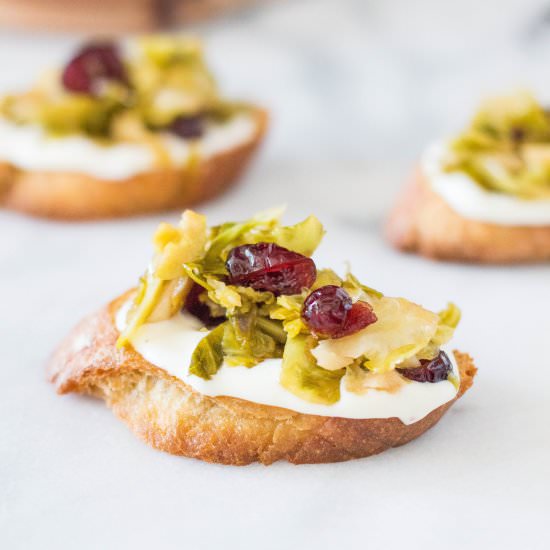 Brussels Sprout Crostini