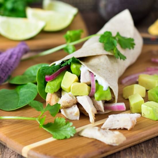 Cilantro Lime Chicken Wrap
