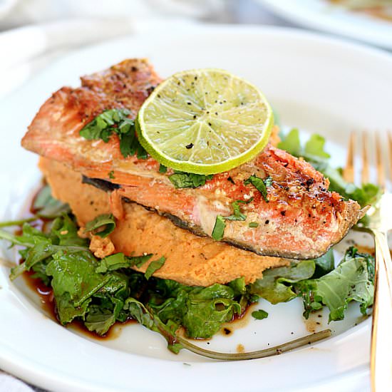 Teriyaki Salmon With Sweet Potato