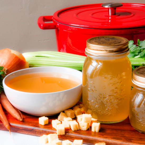 Chicken and Beef Stock for Tortellini