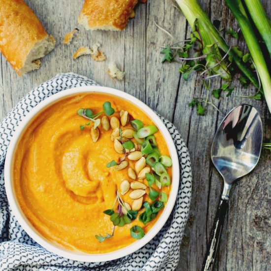 Red Curry + Coconut Squash Soup