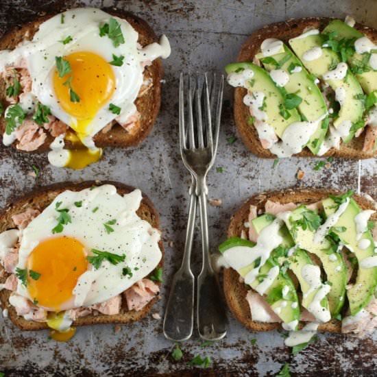 Salmon Toast 2 Ways