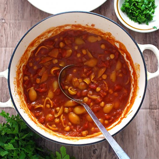 Pasta & Chickpea Soup