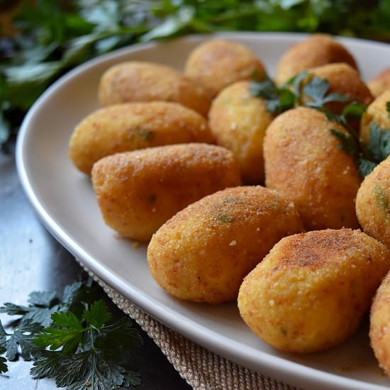 Homemade Italian Potato Croquettes