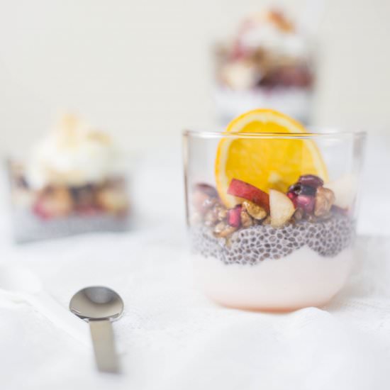 Pear-Pomegranate Parfait