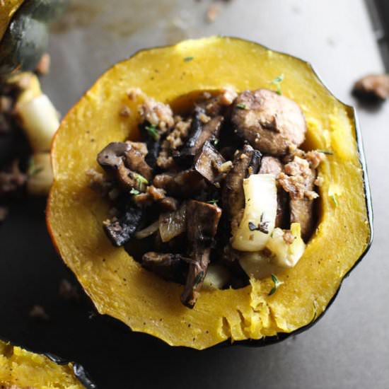Acorn Squash w/ Fennel & Mushrooms
