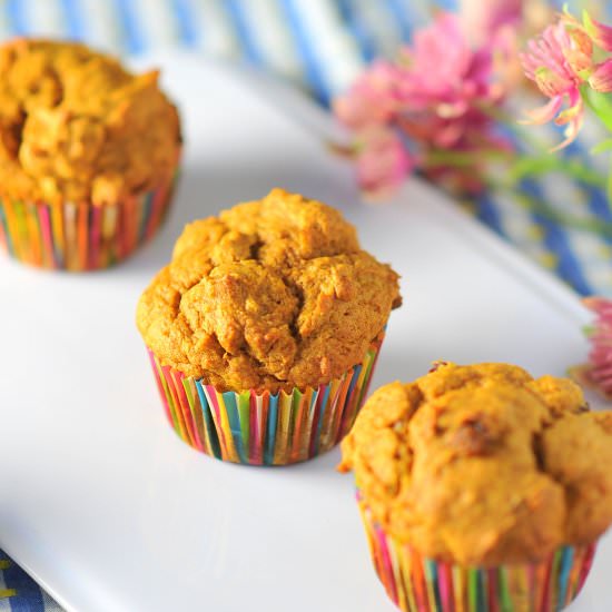Walnut Raisin Pumpkin Spice Muffins