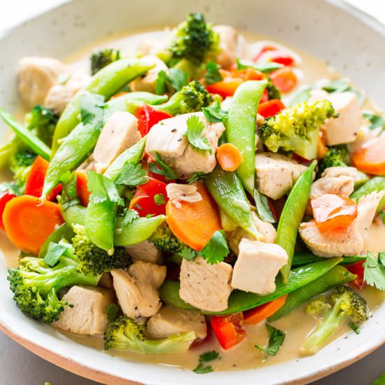 Thai Coconut Chicken Stir Fry